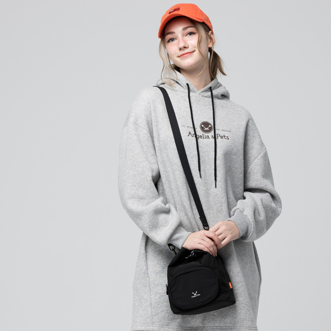 Angelia&Pets輕撥水束包-黑