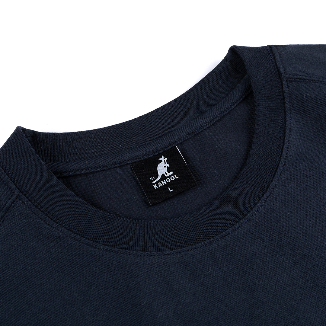 KANGOL中性微落肩口袋T-深藍