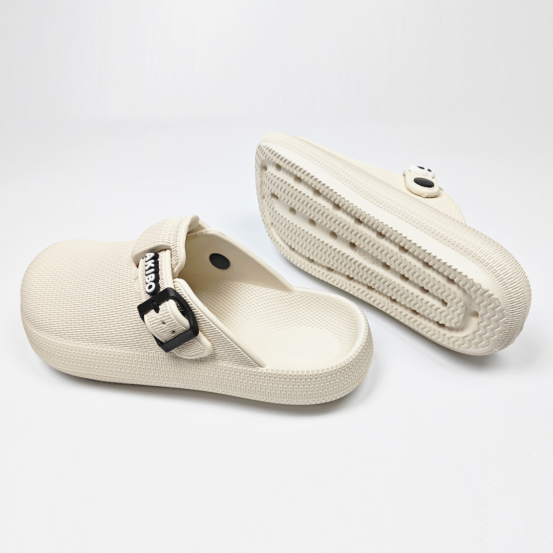 AKIBO潮流耐走勃肯鞋-牛奶白(中性款、輕量、耐走、防水)