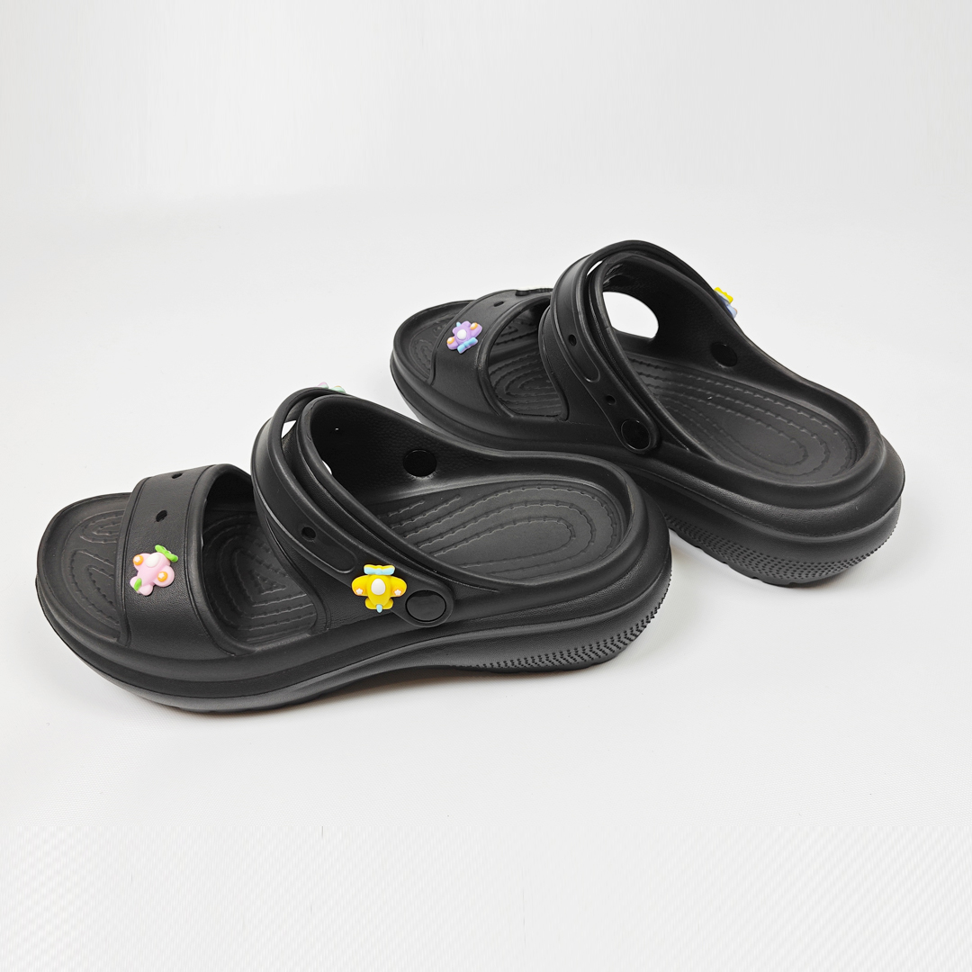 AKIBO千層洞洞鞋-經典黑(中性款、耐走、兩穿、防水)