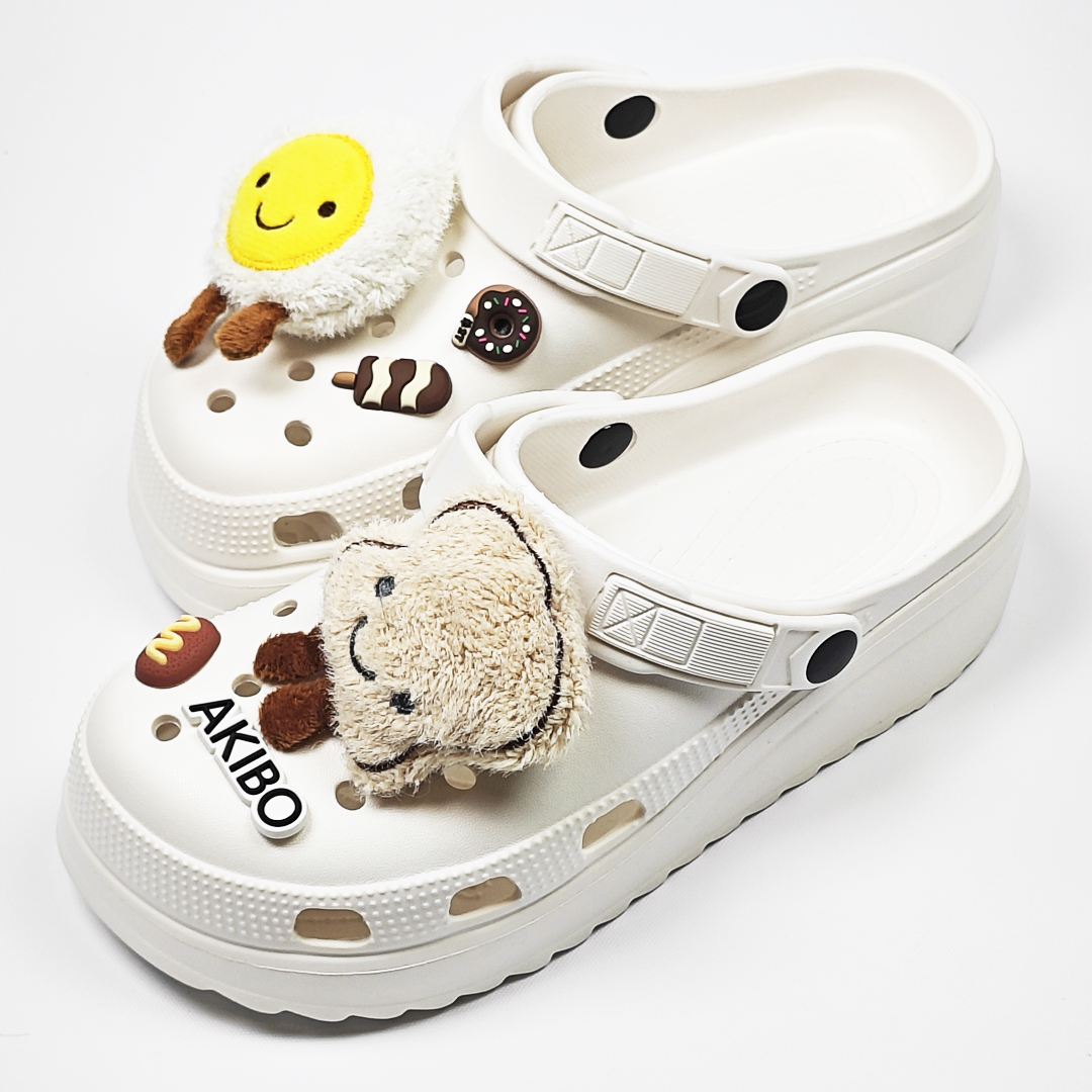 AKIBO餅乾洞洞鞋(二代)-牛奶白中性款、輕量、耐走、兩穿、防水) 