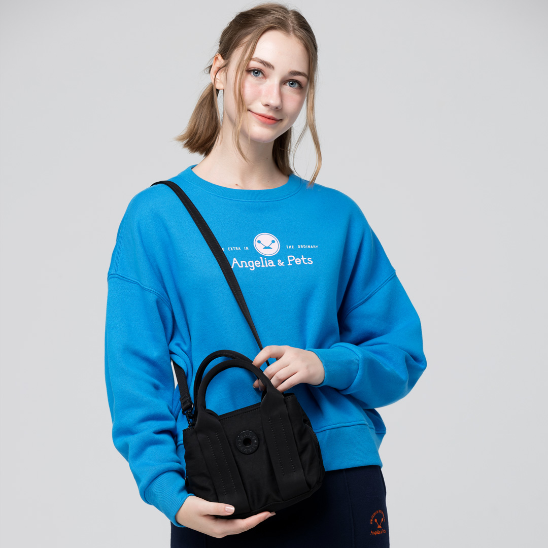 Angelia&Pets輕便側背包-黑