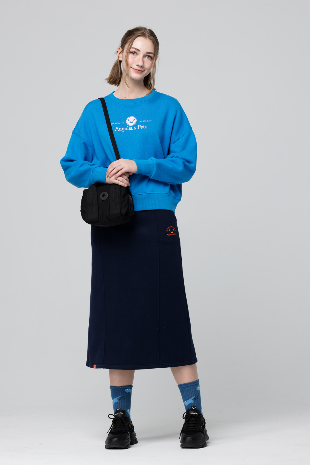 Angelia&Pets輕便側背包-黑