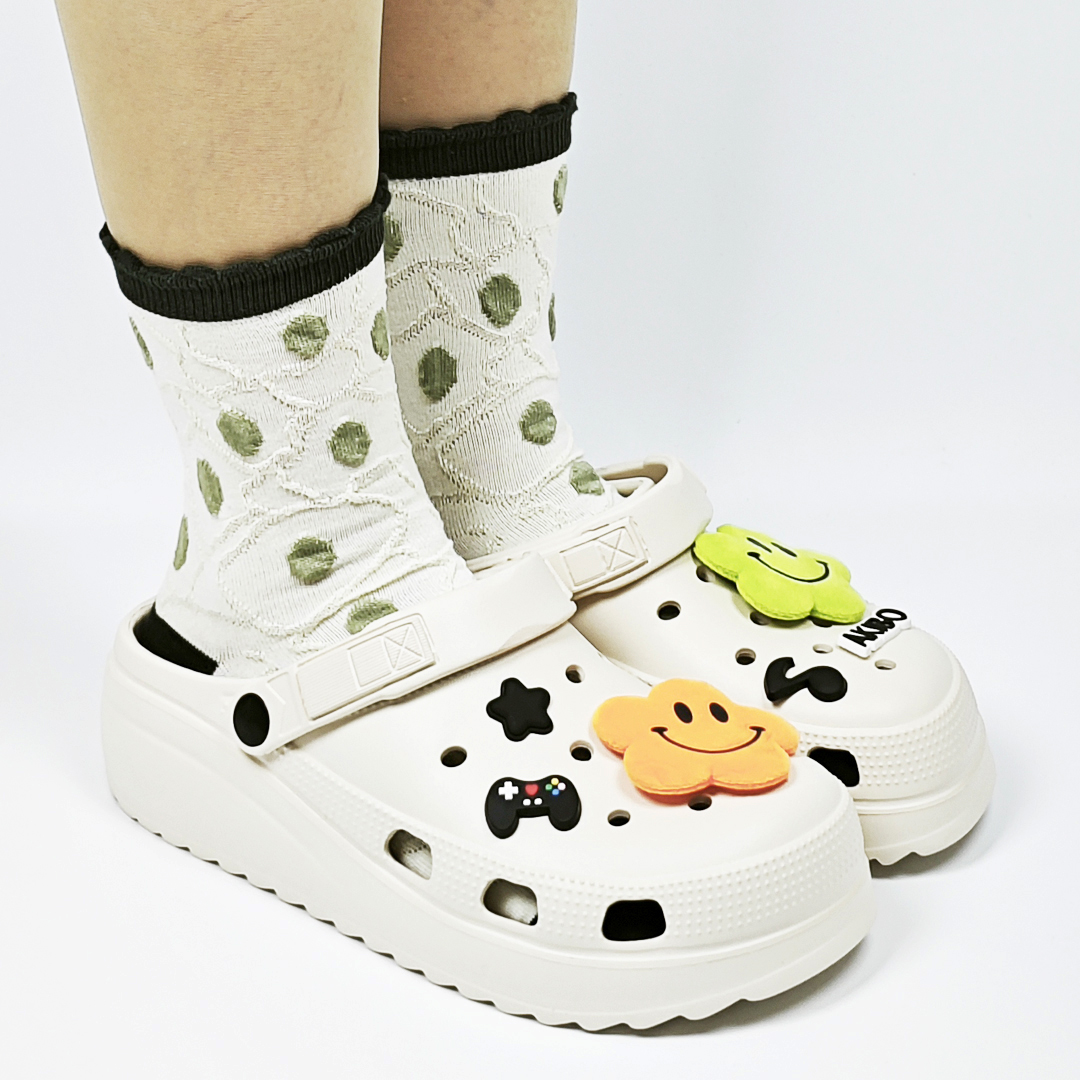 AKIBO餅乾洞洞鞋(二代)-奶油白(中性款、輕量、耐走、兩穿、防水)