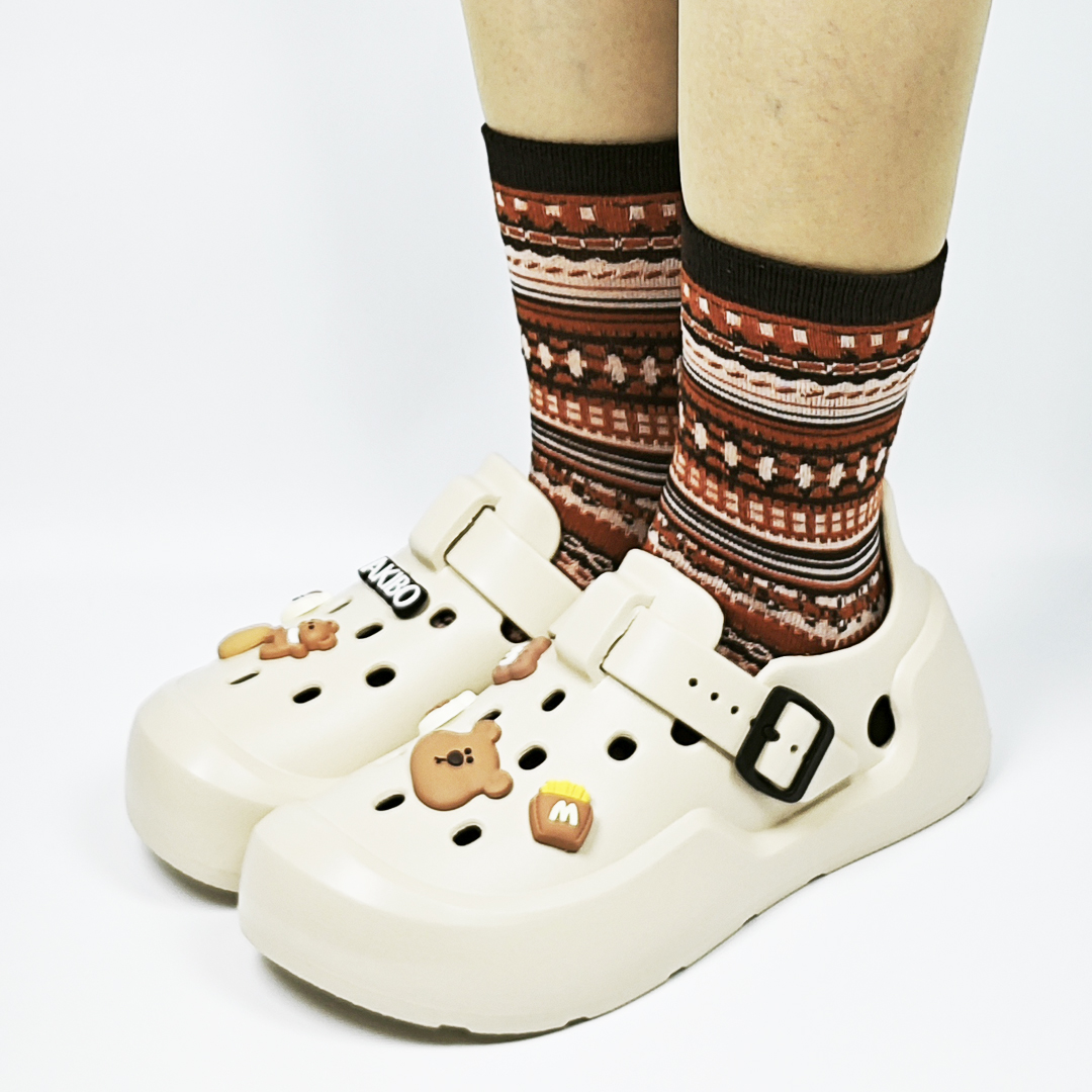 AKIBO全方位機能洞洞鞋-奶油白(中性款、雲朵感、輕量、防水)