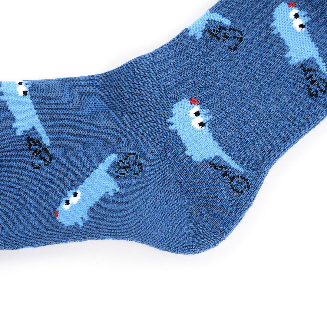 Angelia&Pets緹花滿版襪-藍