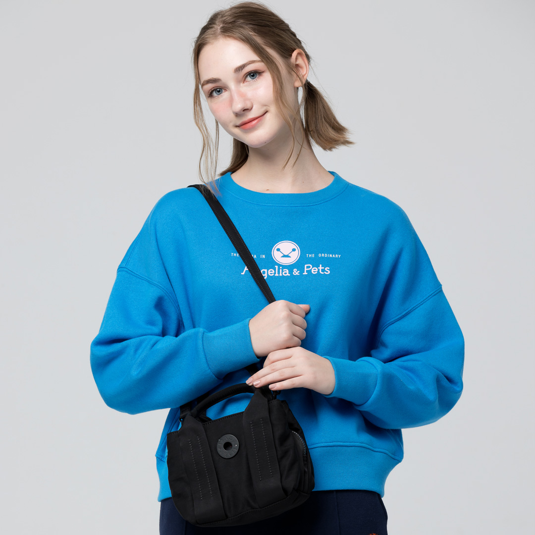 Angelia&Pets輕便側背包-黑