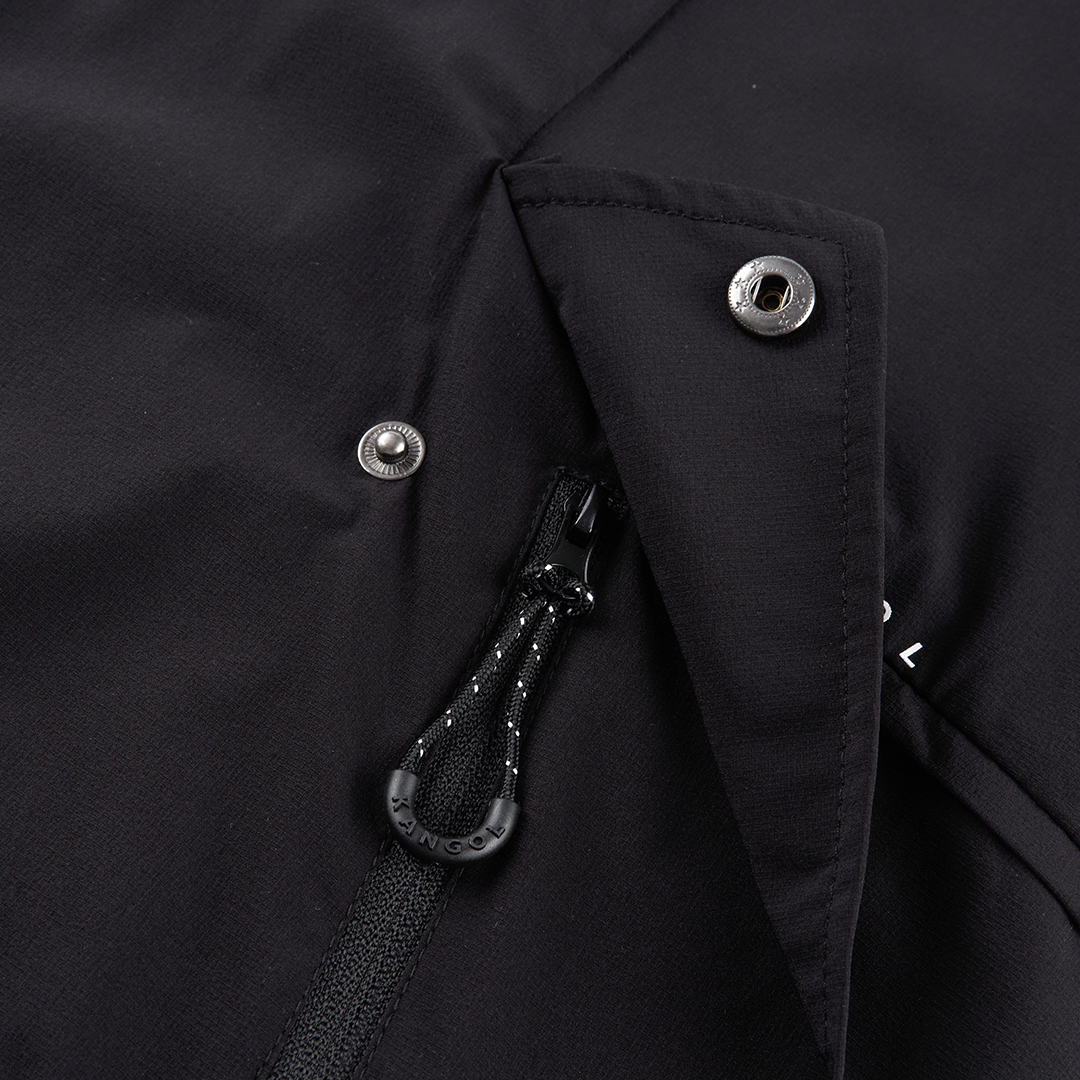 KANGOL男款風衣外套-黑