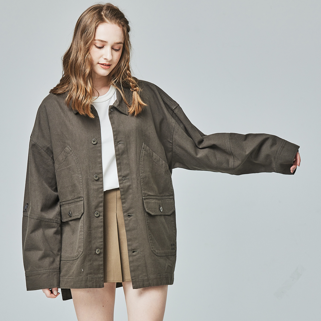 KANGOL袋鼠復古口袋襯衫外套