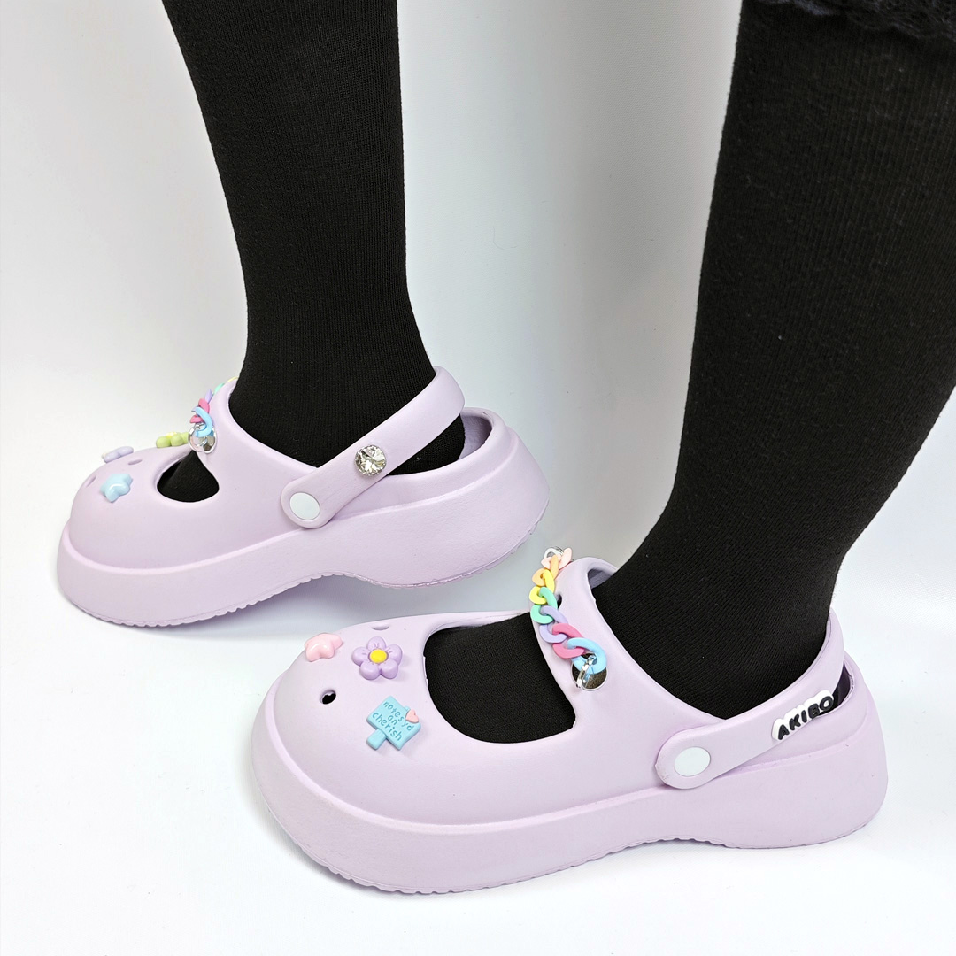 AKIBO星星心心款洞洞鞋扣