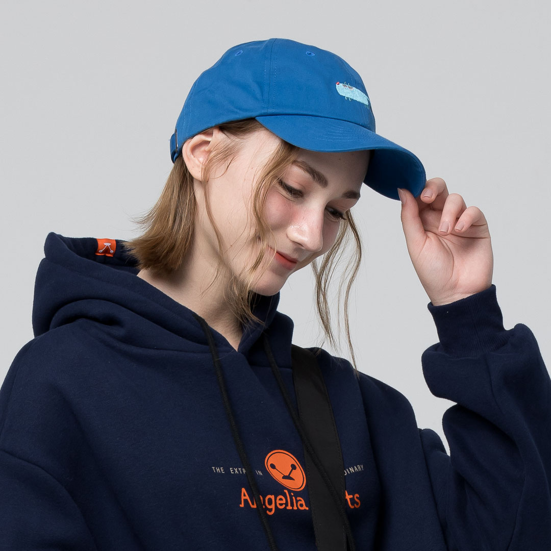 Angelia&Pets精緻刺繡動物老帽-藍