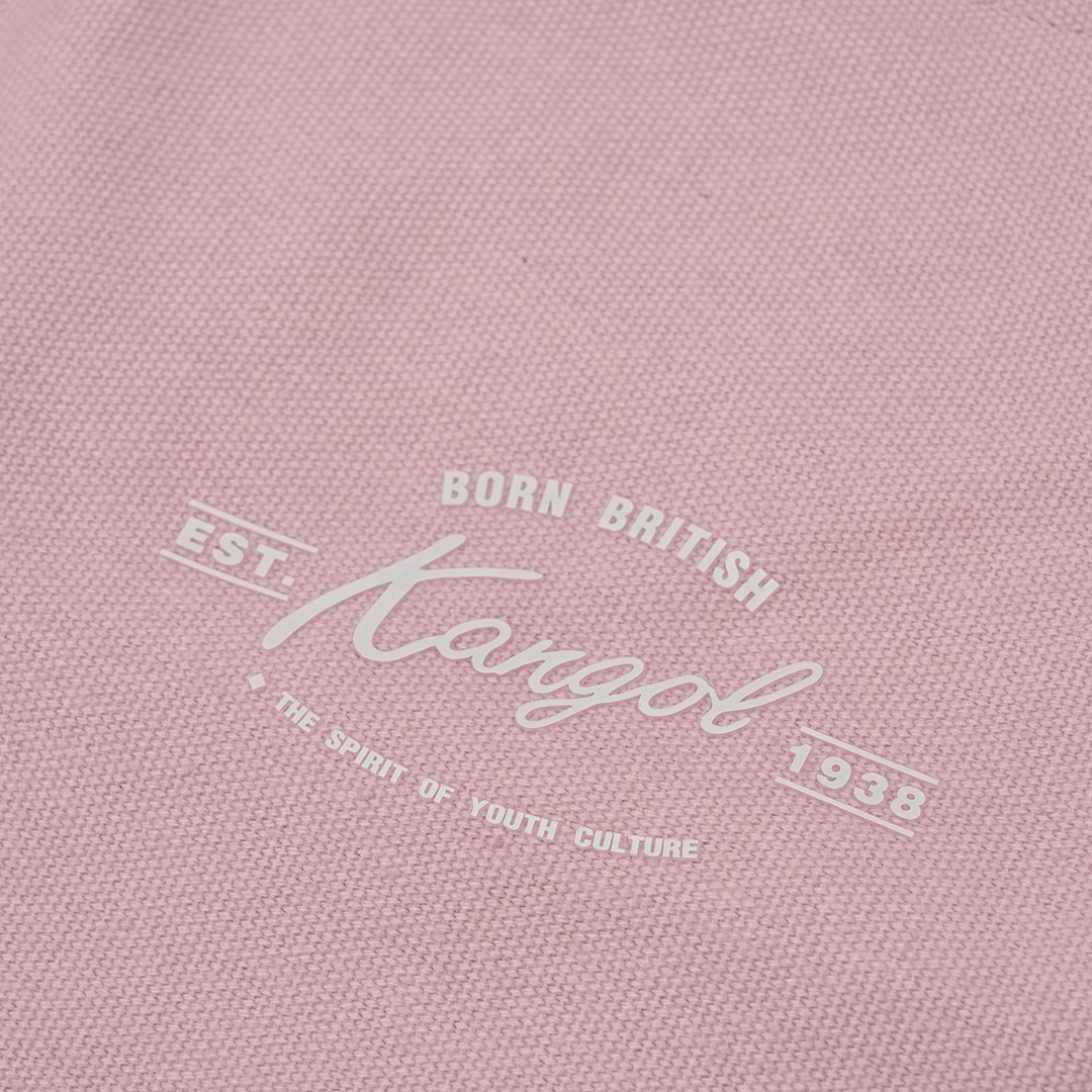 KANGOL帆布側背包-粉