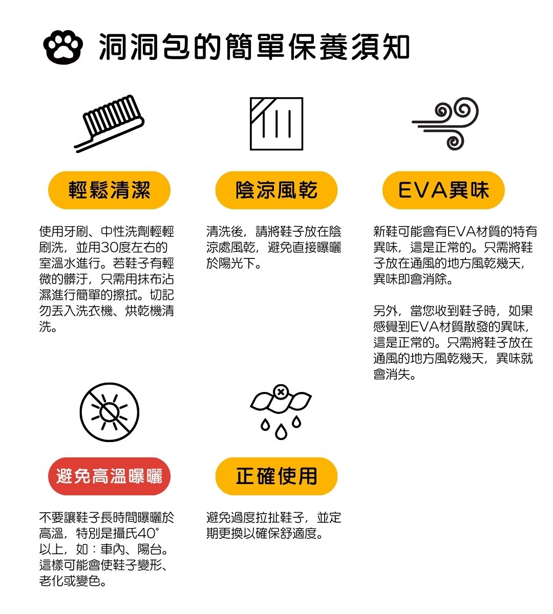 洞洞包保養須知