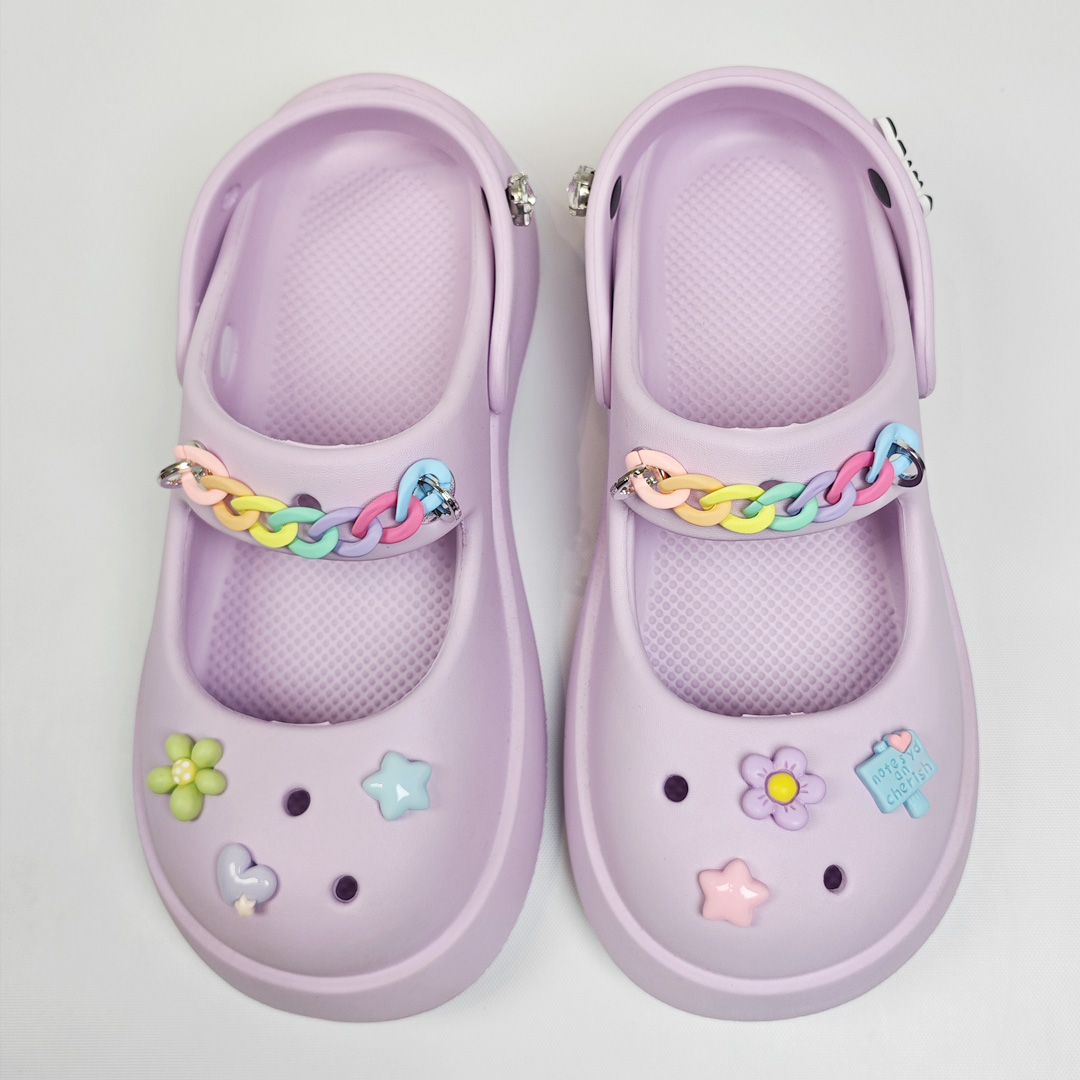 AKIBO星星心心款洞洞鞋扣