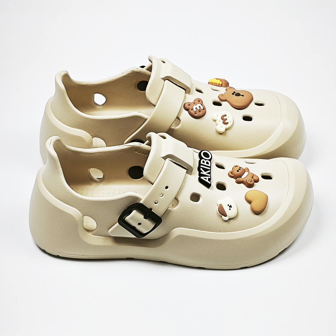 AKIBO全方位機能洞洞鞋-奶油白(中性款、雲朵感、輕量、防水)