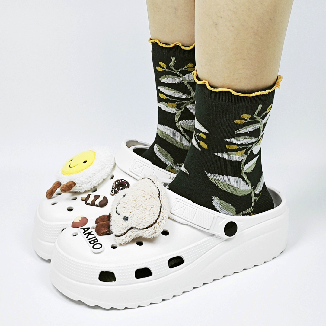 AKIBO開心早餐款洞洞鞋扣(五件組)