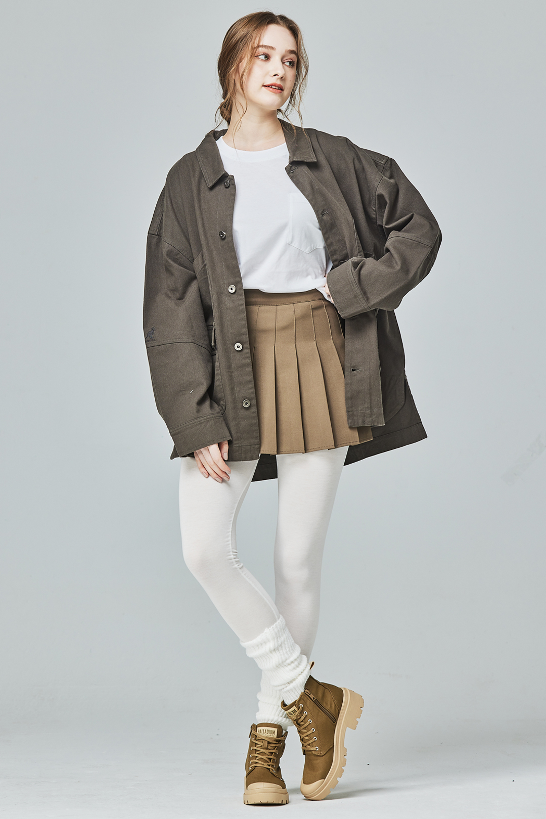 KANGOL袋鼠復古口袋襯衫外套