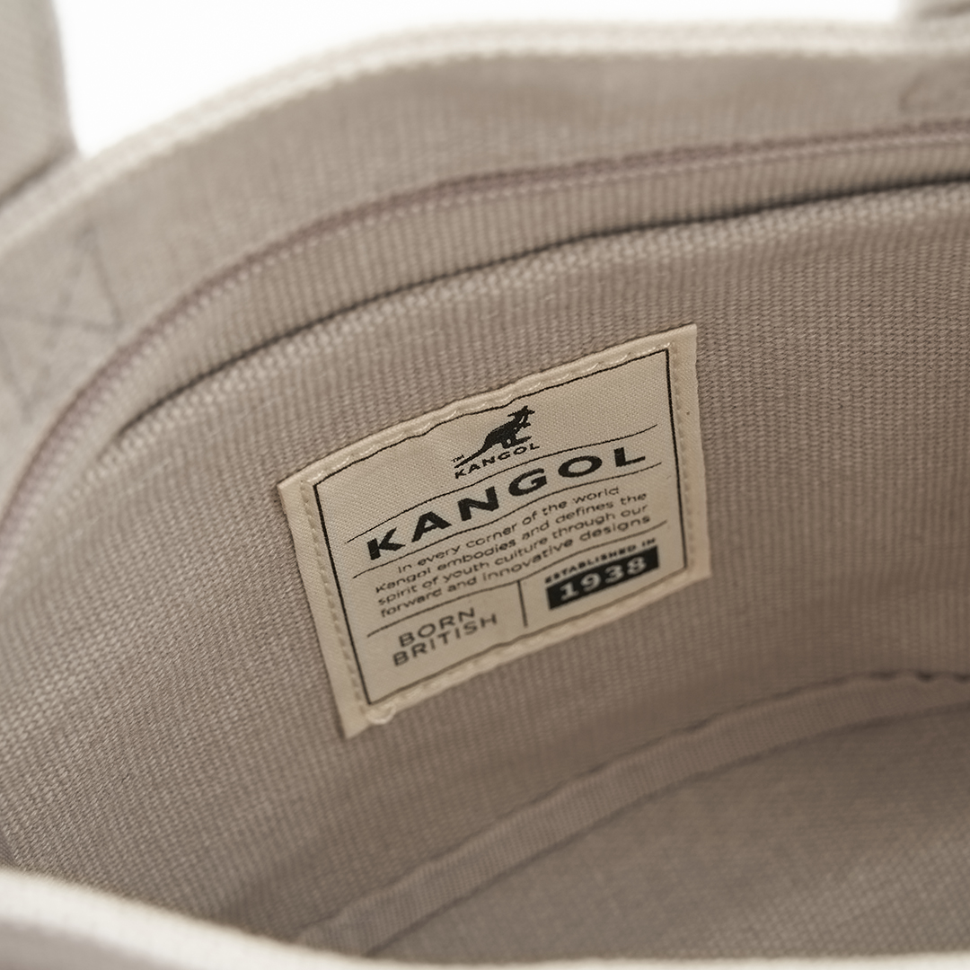 KANGOL帆布側背包-灰