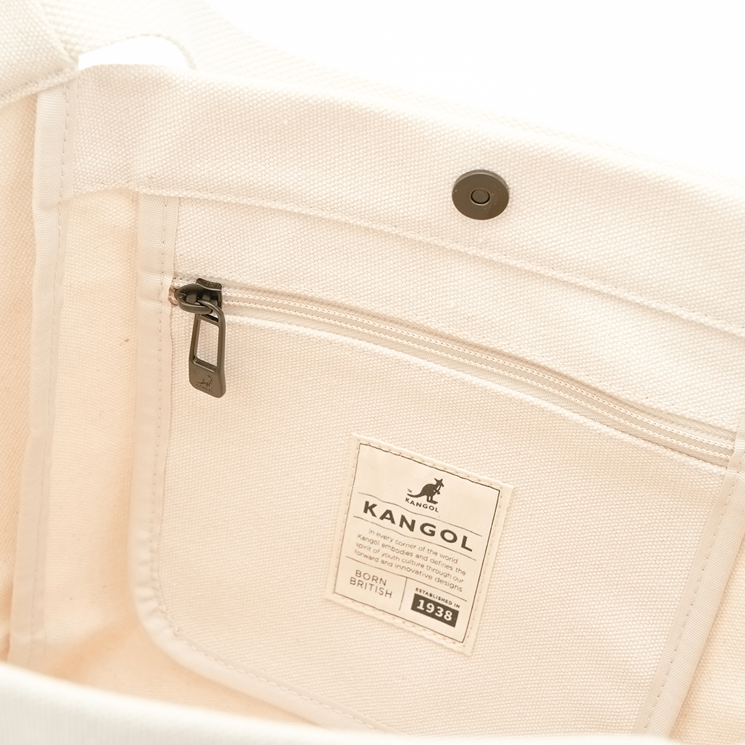 KANGOL帆布托特包-米白