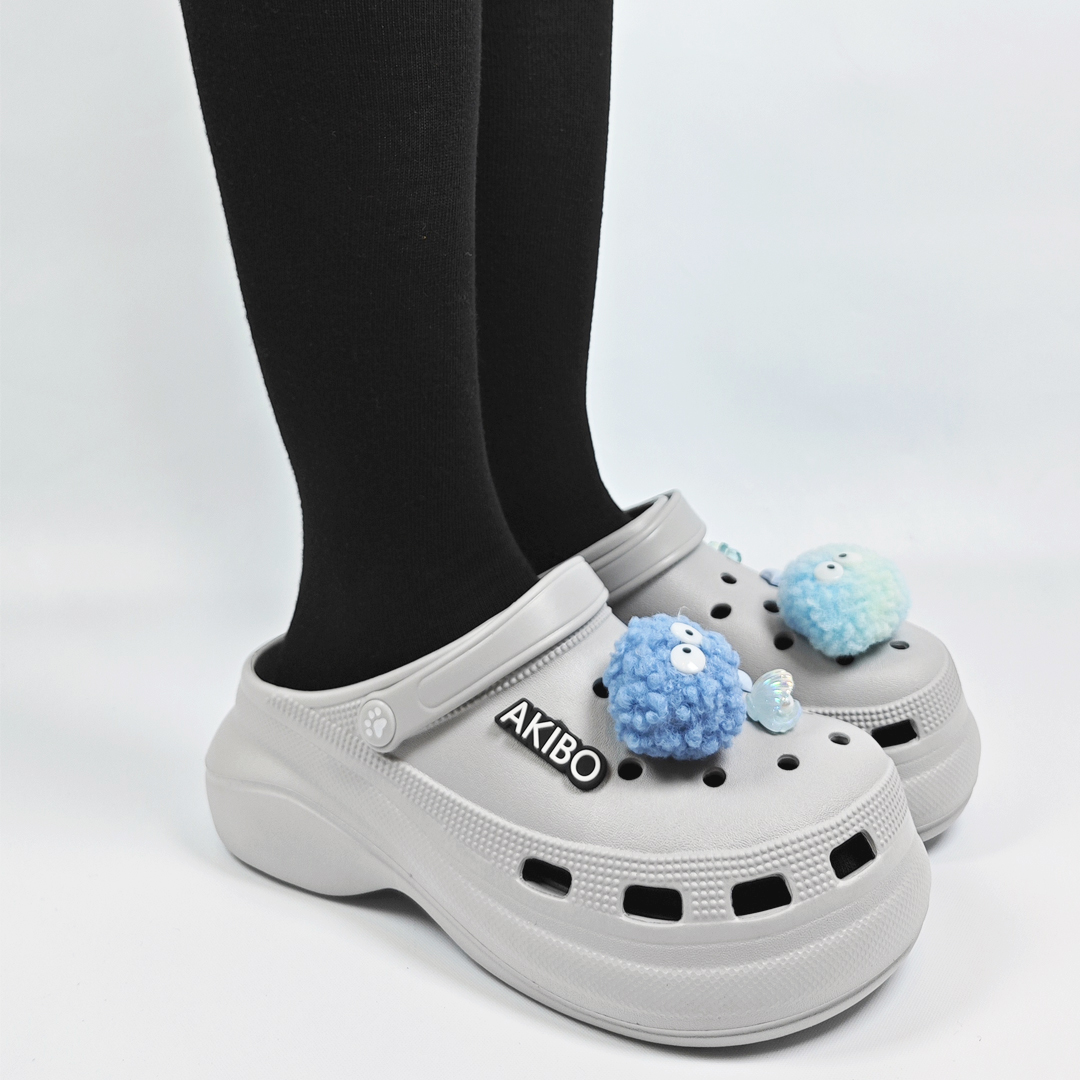 AKIBO清新藍調款洞洞鞋扣 (七件組)