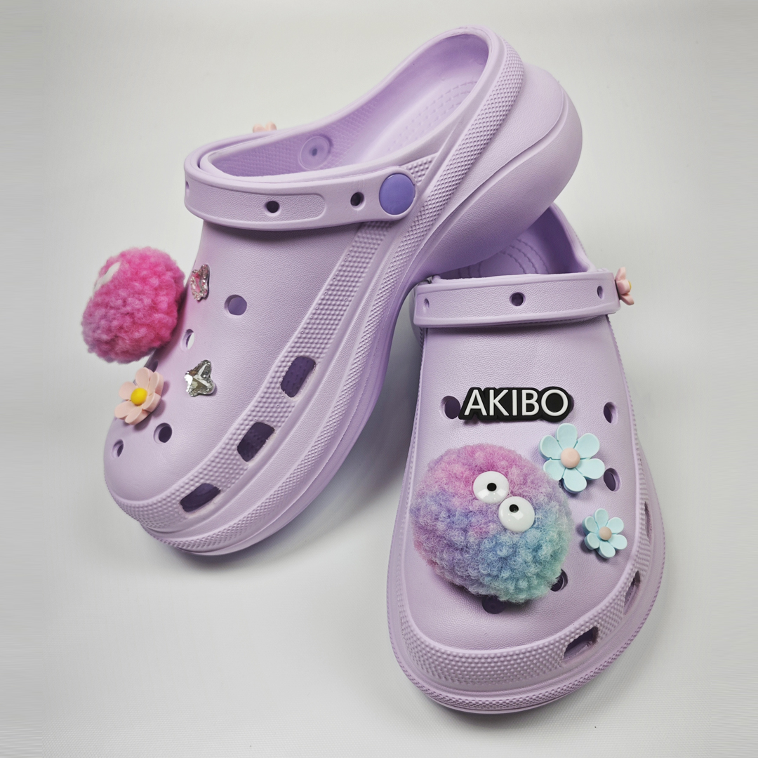 AKIBO夢幻花園款洞洞鞋扣 (九件組)