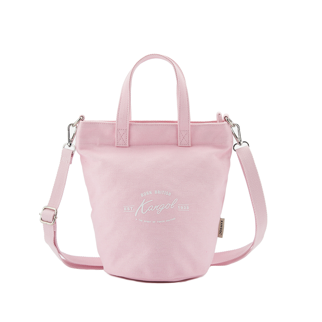 KANGOL帆布側背包-粉