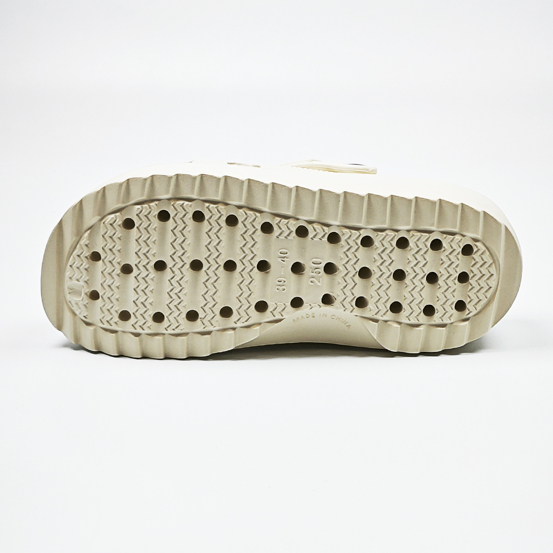 AKIBO餅乾洞洞鞋(二代)-奶油白(中性款、輕量、耐走、兩穿、防水)