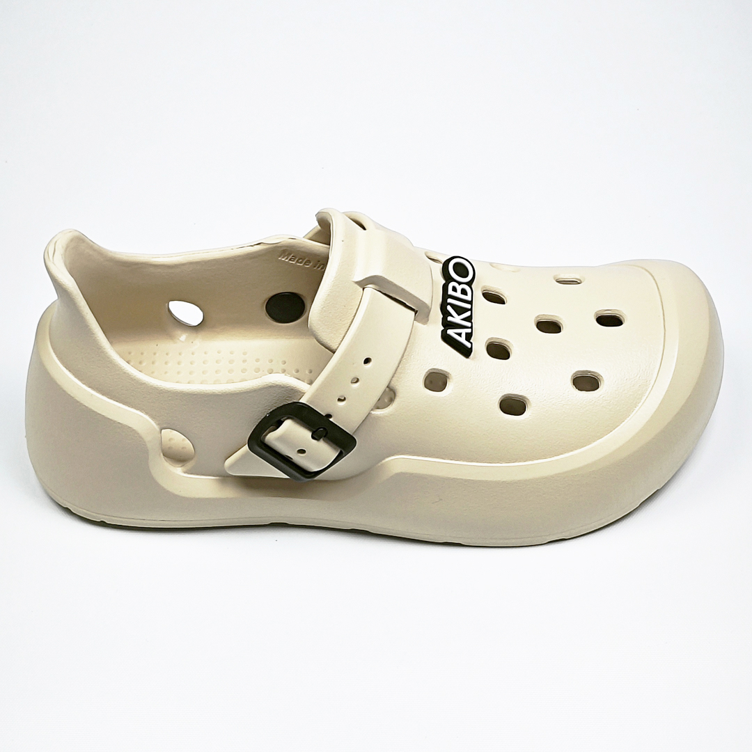 AKIBO全方位機能洞洞鞋-奶油白(中性款、雲朵感、輕量、防水)