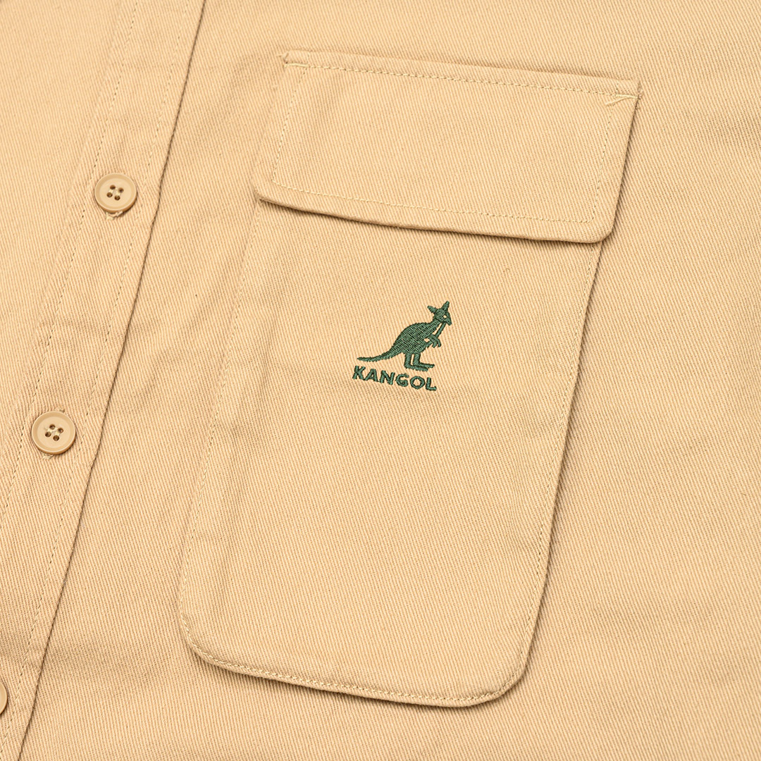 KANGOL袋鼠工裝口袋襯衫外套