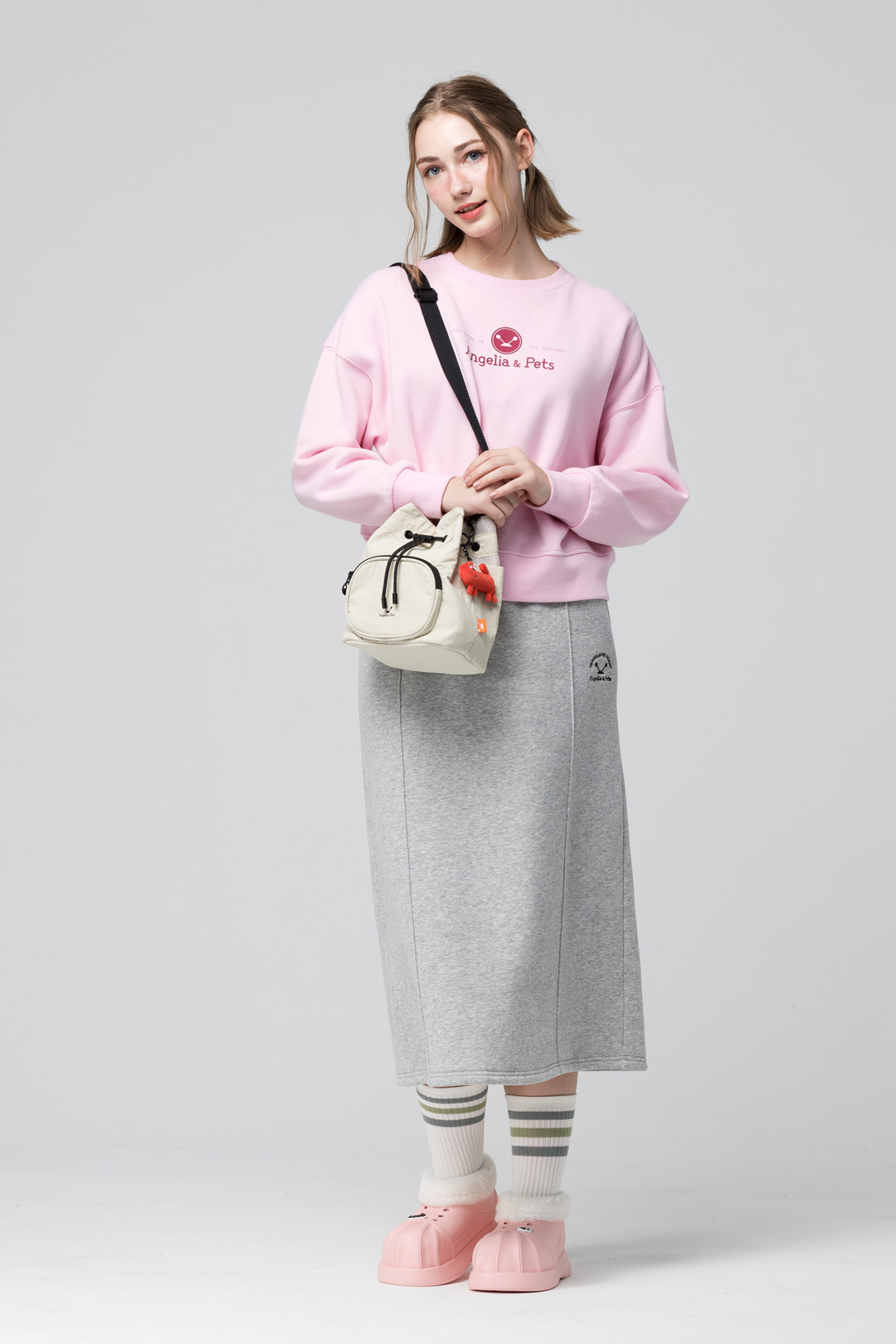 Angelia&Pets輕撥水束包-淺卡其