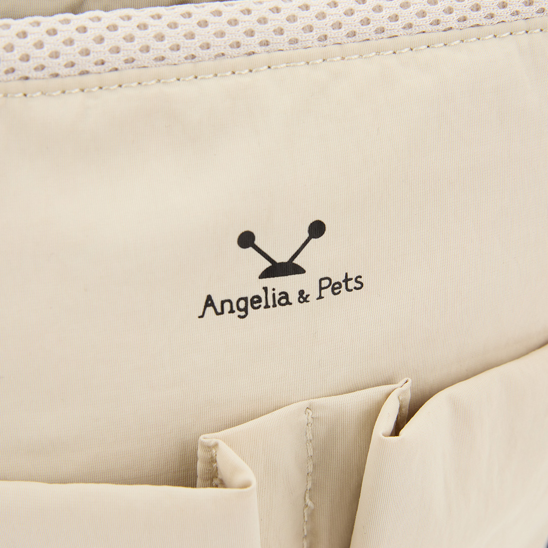 Angelia&Pets輕撥水側肩包-淺卡其