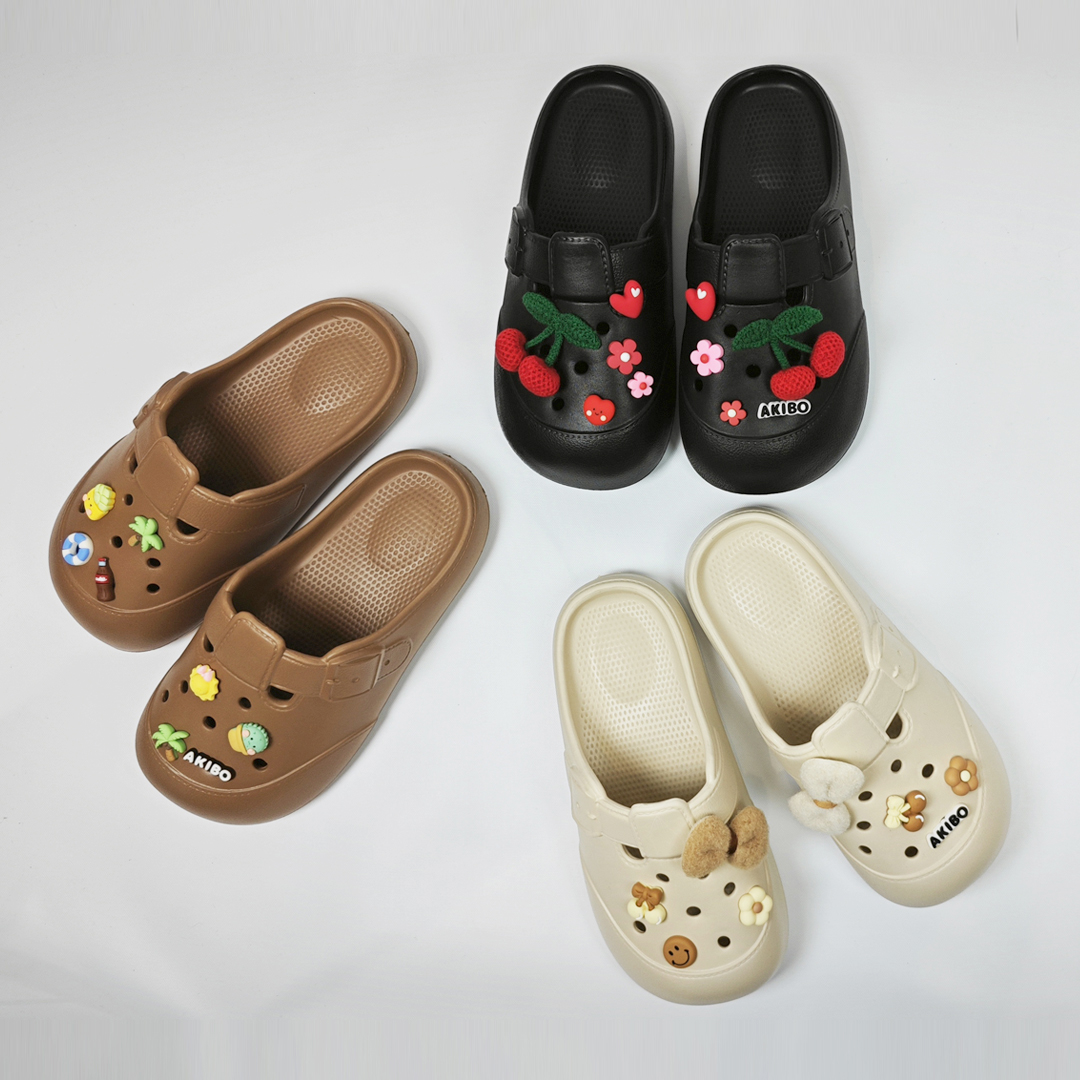 AKIBO布丁洞洞鞋-奶油白(中性款、雲朵感、輕量、耐走、防水) 