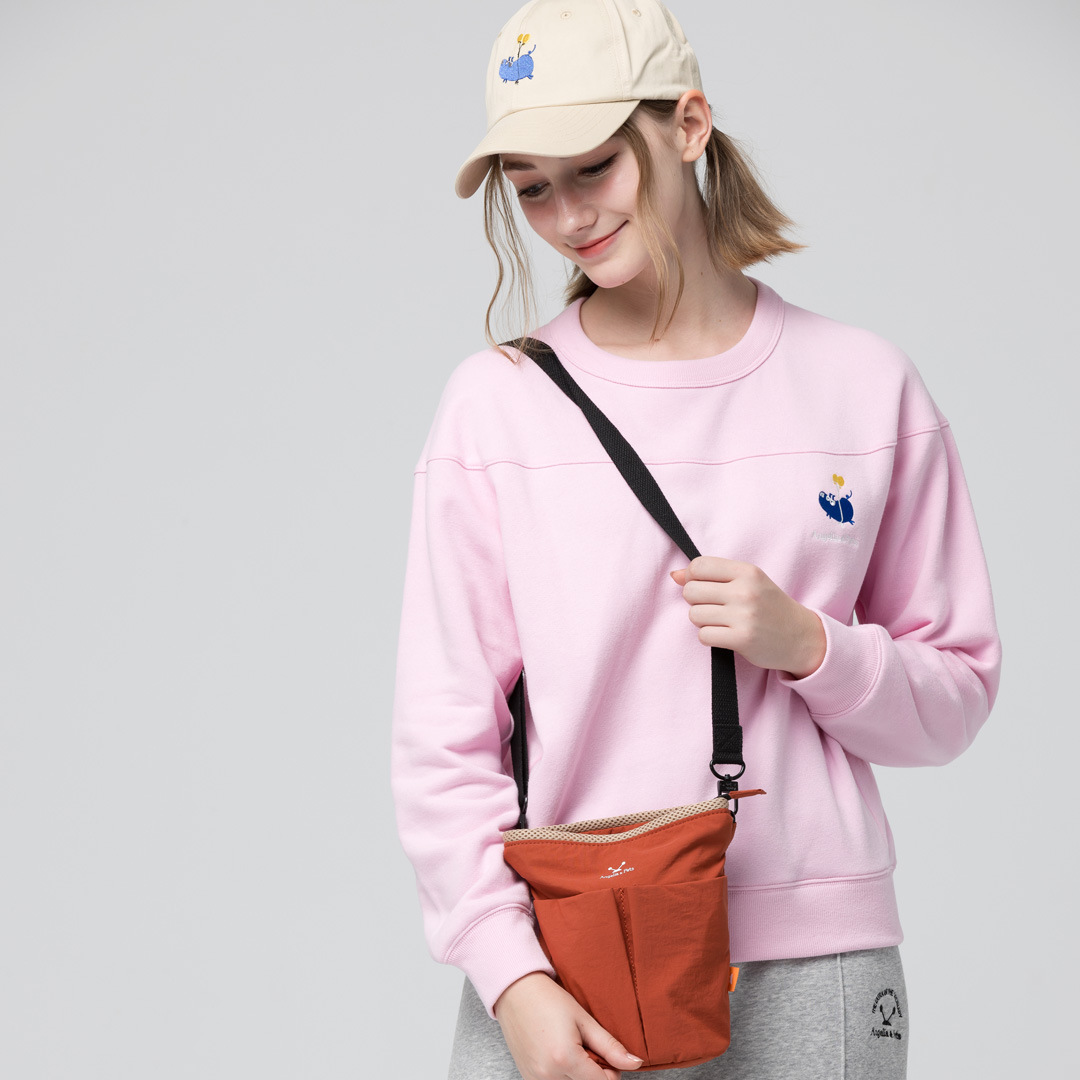 Angelia&Pets輕撥水側肩包-深橘