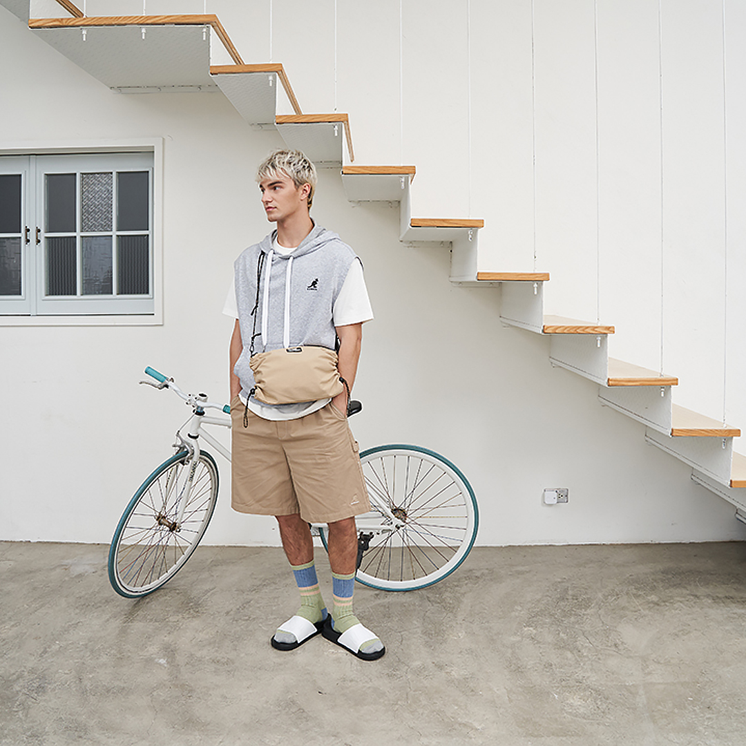 KANGOL水洗尼龍雲朵包-卡