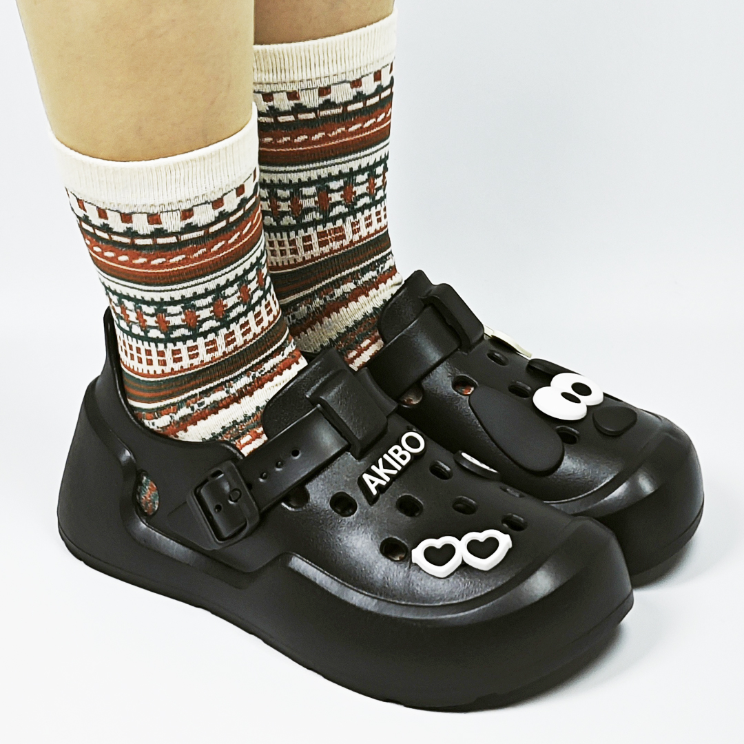 AKIBO全方位機能洞洞鞋-經典黑(中性款、雲朵感、輕量、防水)