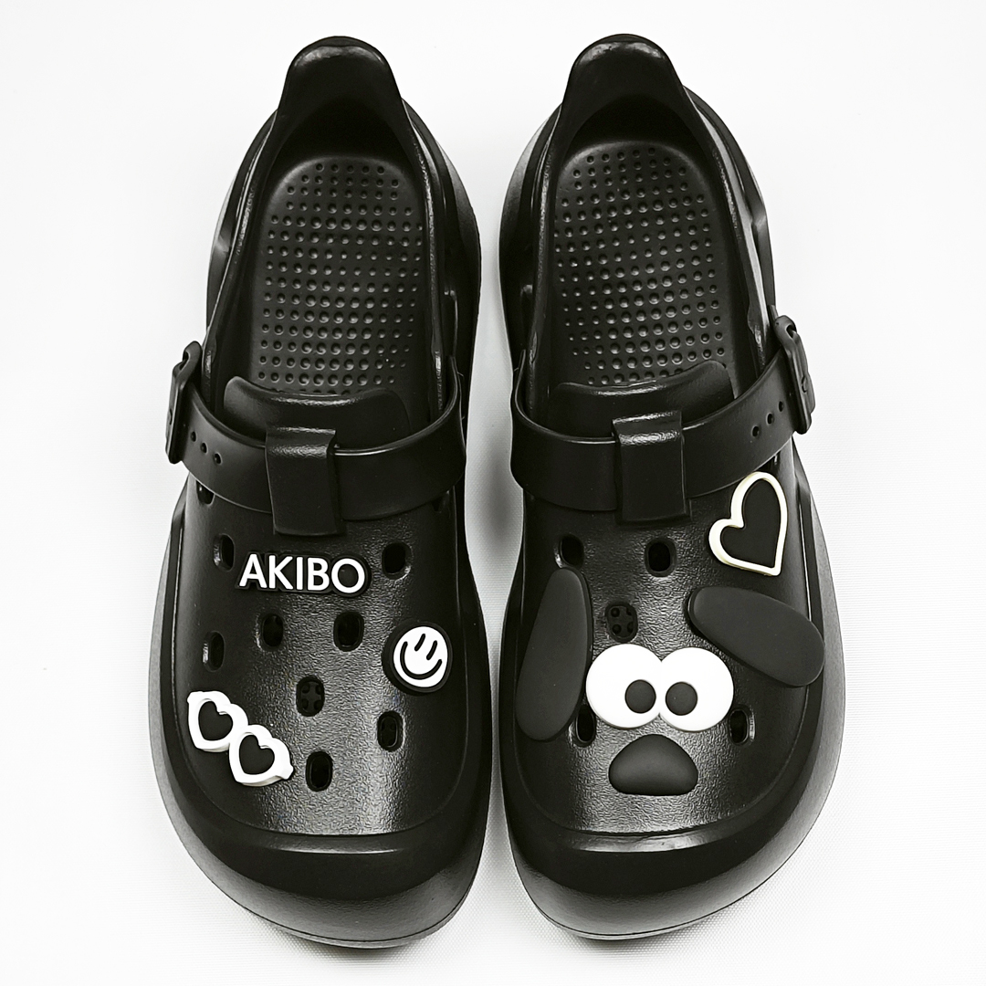 AKIBO微笑萌犬款洞洞鞋扣(七件組)