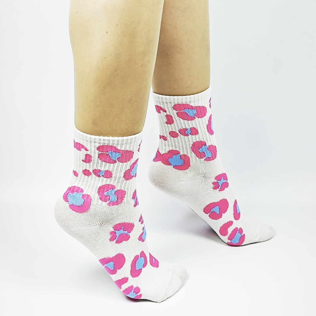 AKIBO粉漾甜心樂園中筒襪(三件組)