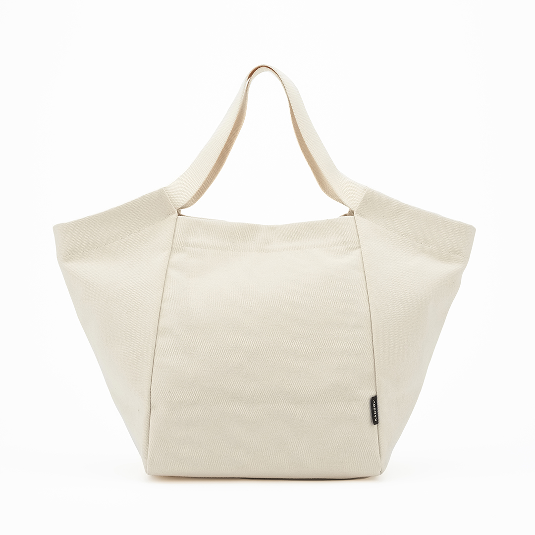 KANGOL帆布托特包-米白