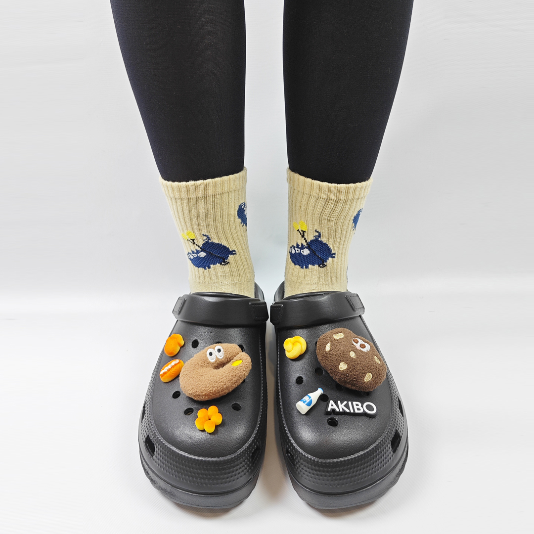 AKIBO餅乾洞洞鞋-經典黑(中性款、輕量、耐走、兩穿、防水) 