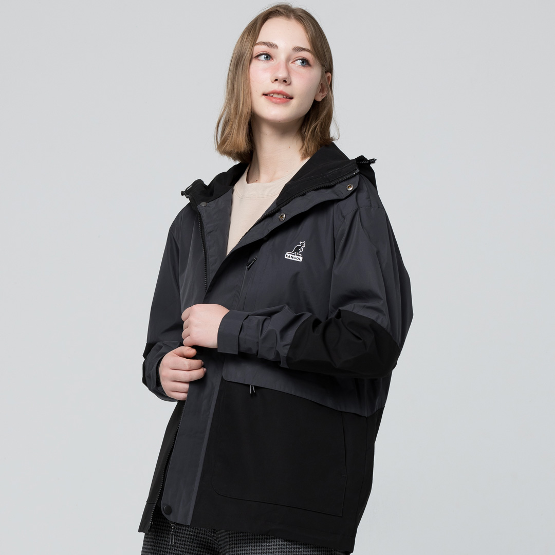 KANGOL袋鼠中性防潑水風衣外套