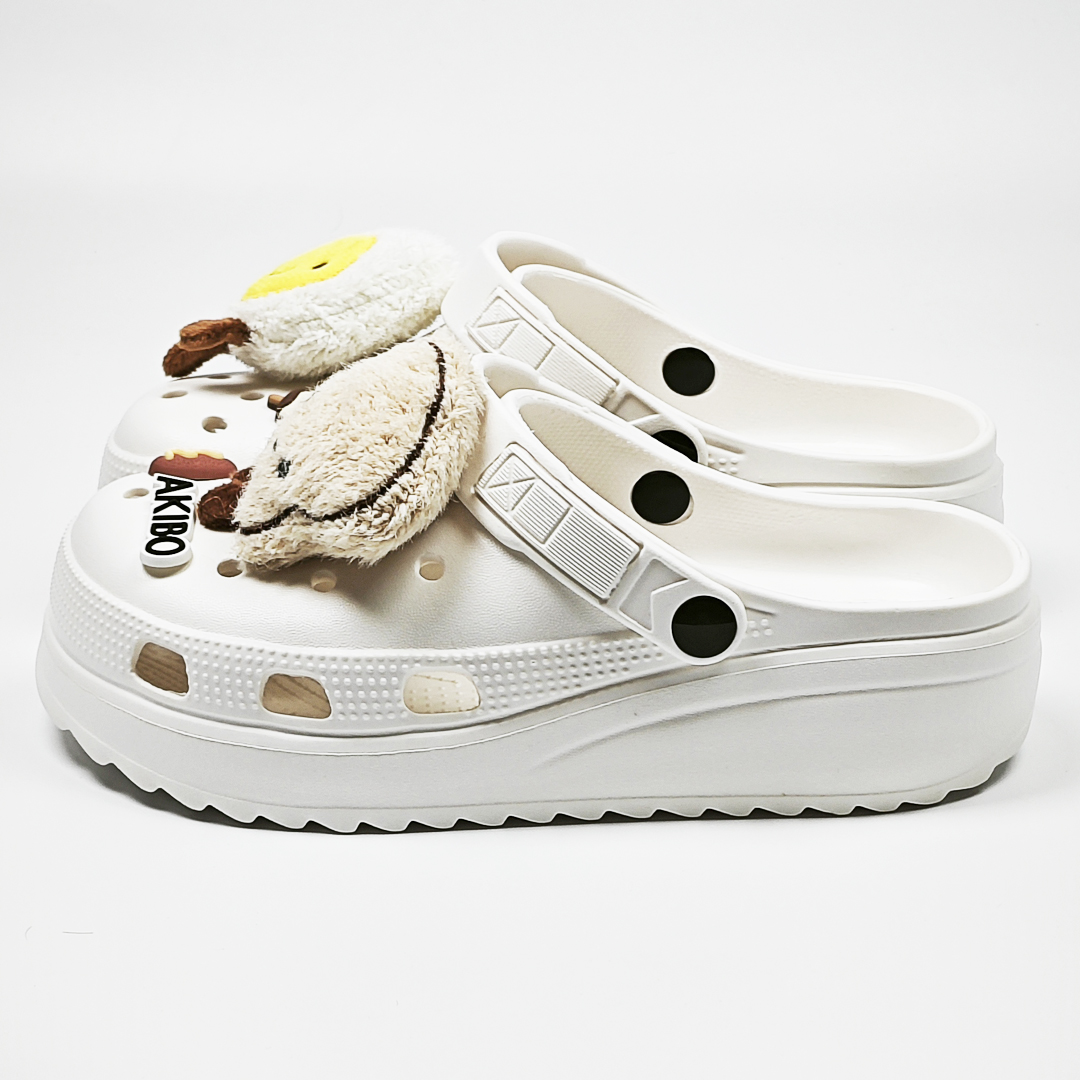 AKIBO餅乾洞洞鞋(二代)-牛奶白中性款、輕量、耐走、兩穿、防水) 
