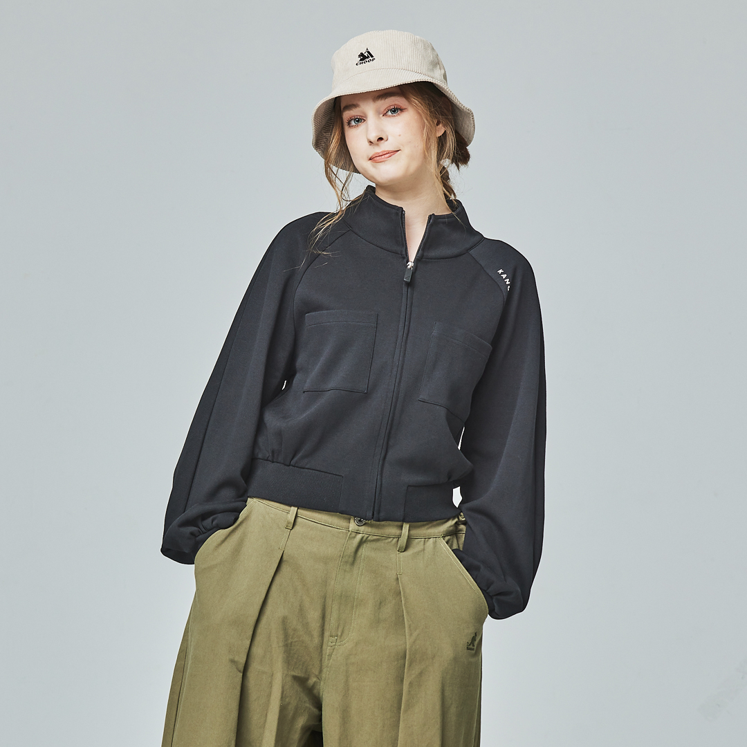 KANGOL袋鼠女款立領短外套