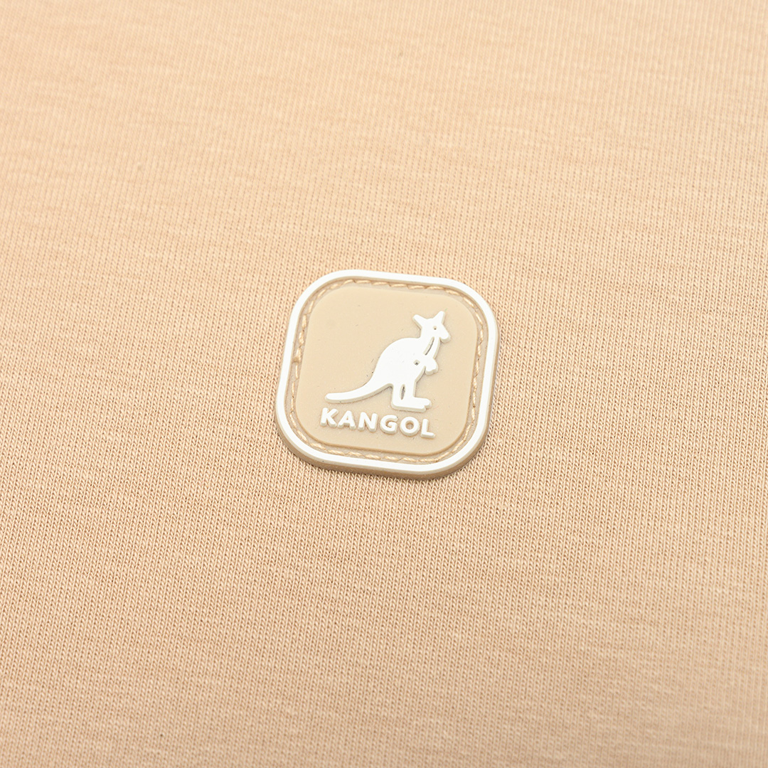 KANGOL袋鼠女款小Logo圓領T-卡其