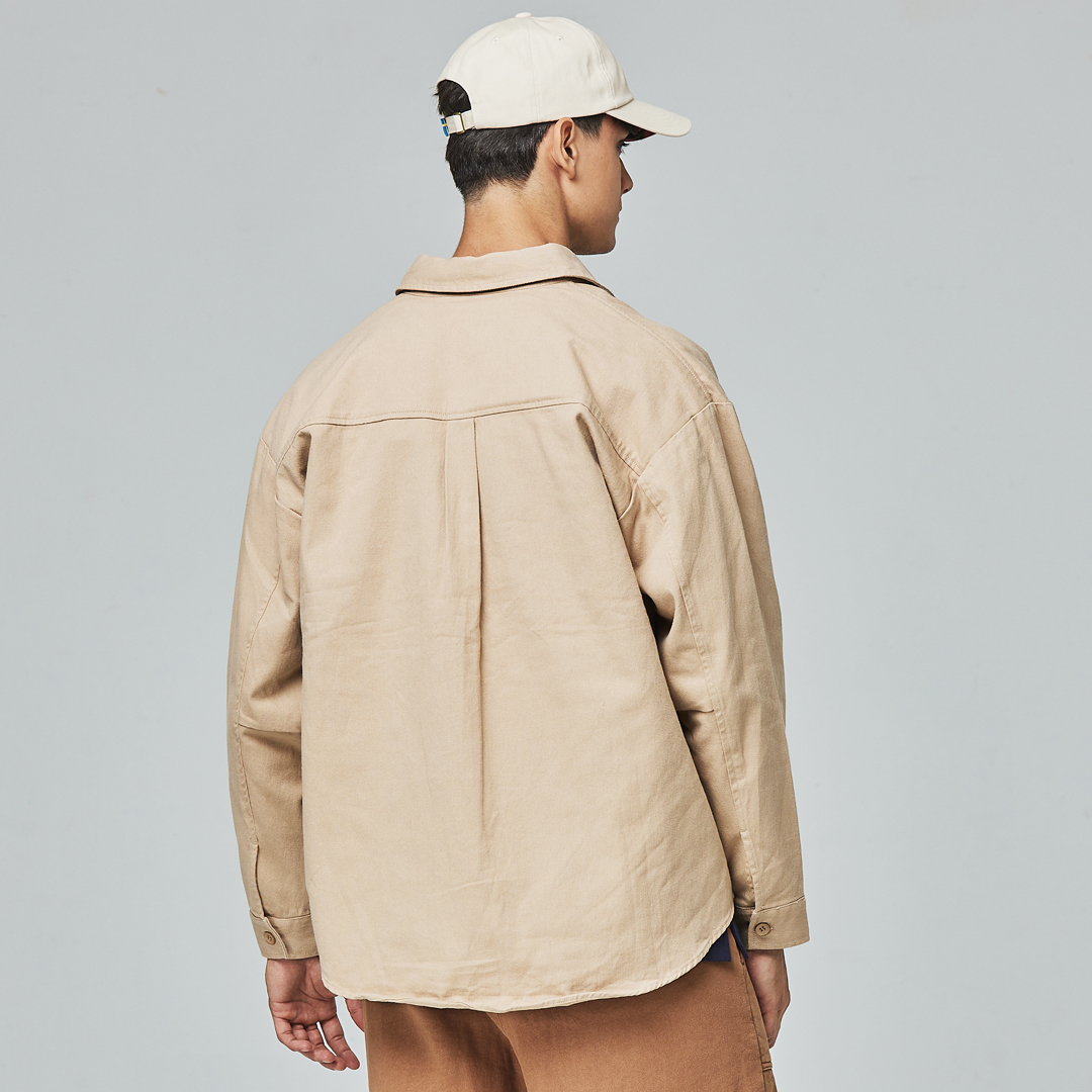 KANGOL袋鼠工裝口袋襯衫外套