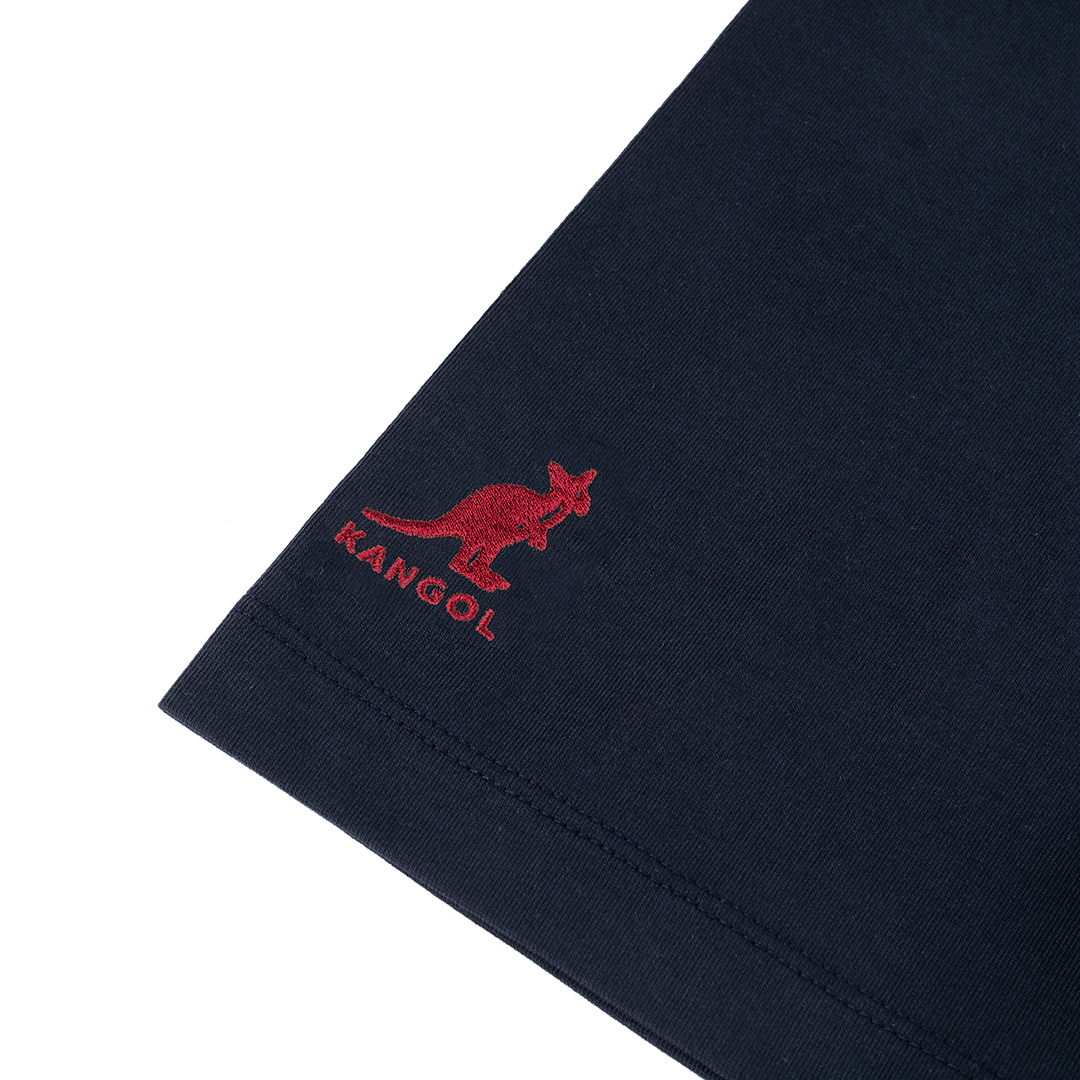 KANGOL中性微落肩口袋T-深藍