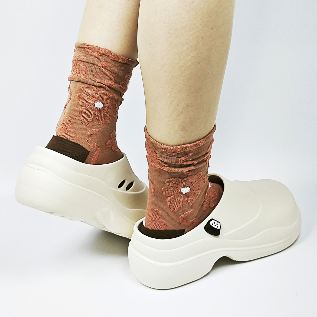 AKIBO清新穆勒鞋-牛奶白(女款、輕量、耐走、防水)