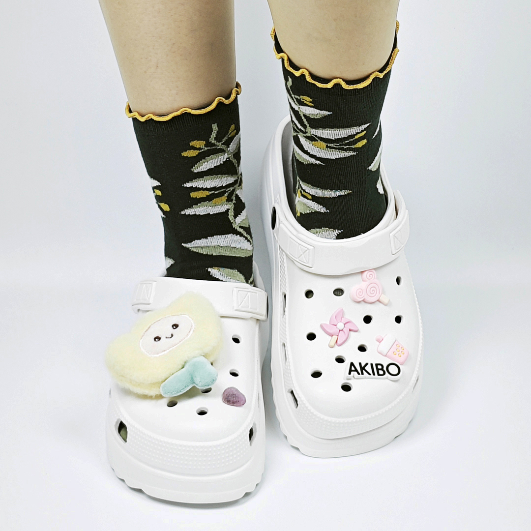AKIBO花朵微風款洞洞鞋扣(五件組)