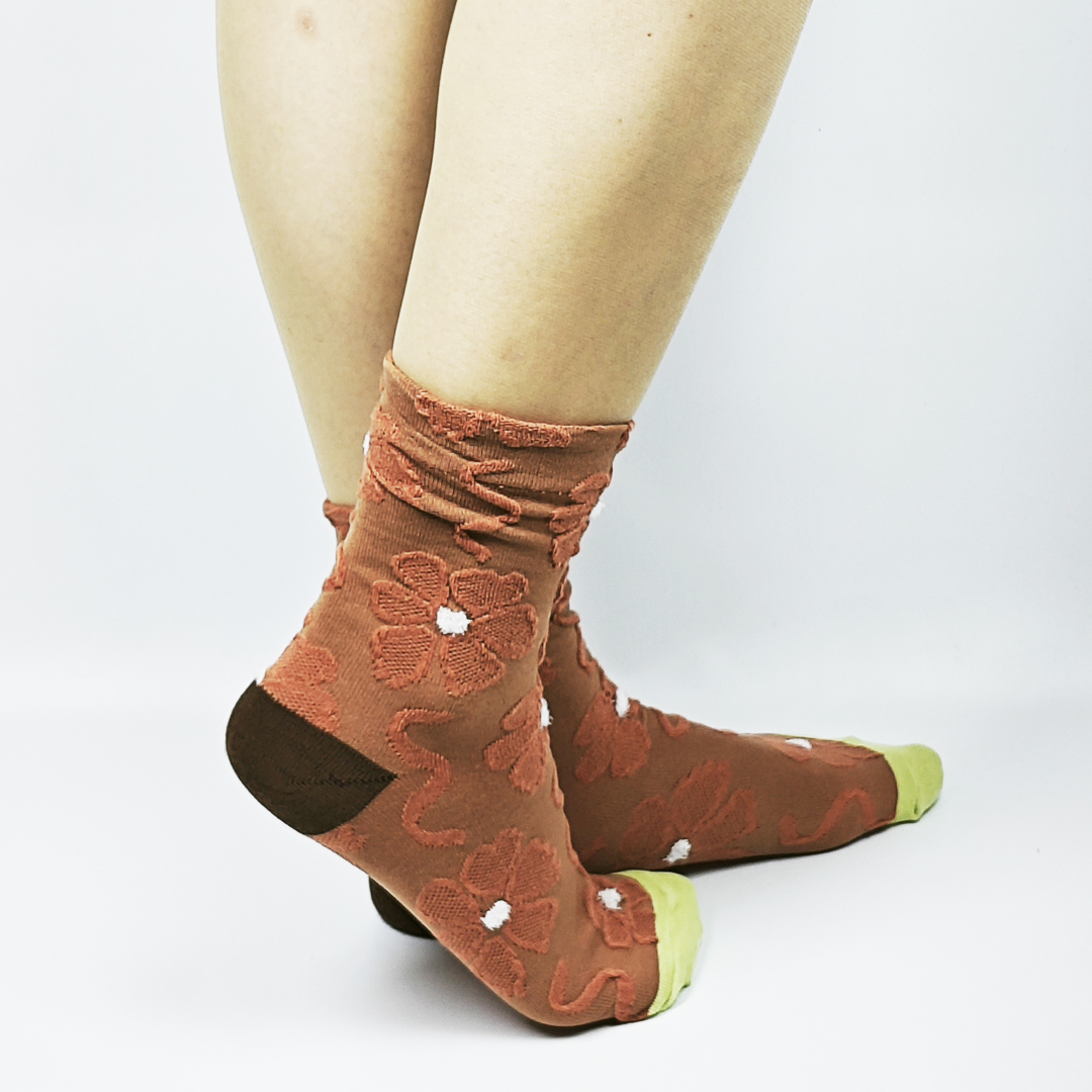 AKIBO秋日森語花影中筒襪(三件組)