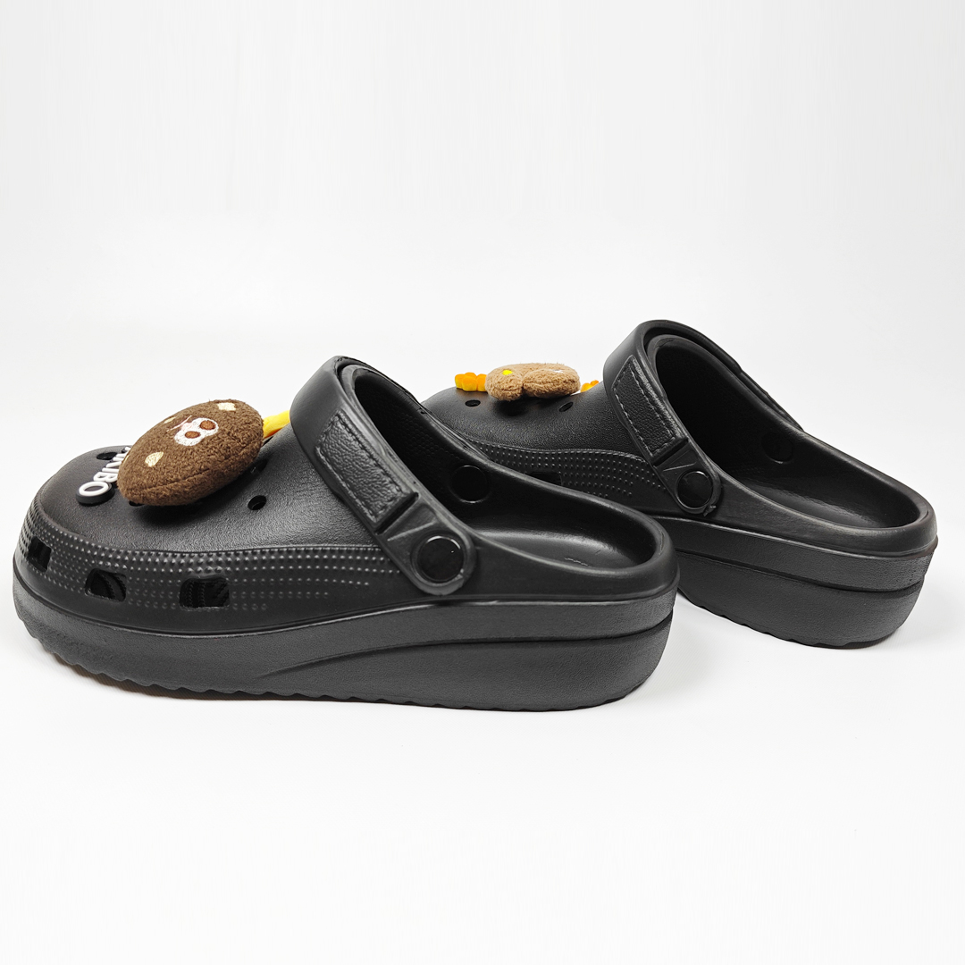 AKIBO餅乾洞洞鞋-經典黑(中性款、輕量、耐走、兩穿、防水) 