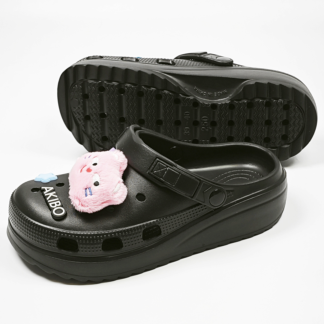 AKIBO餅乾洞洞鞋(二代)-經典黑(中性款、輕量、耐走、兩穿、防水)